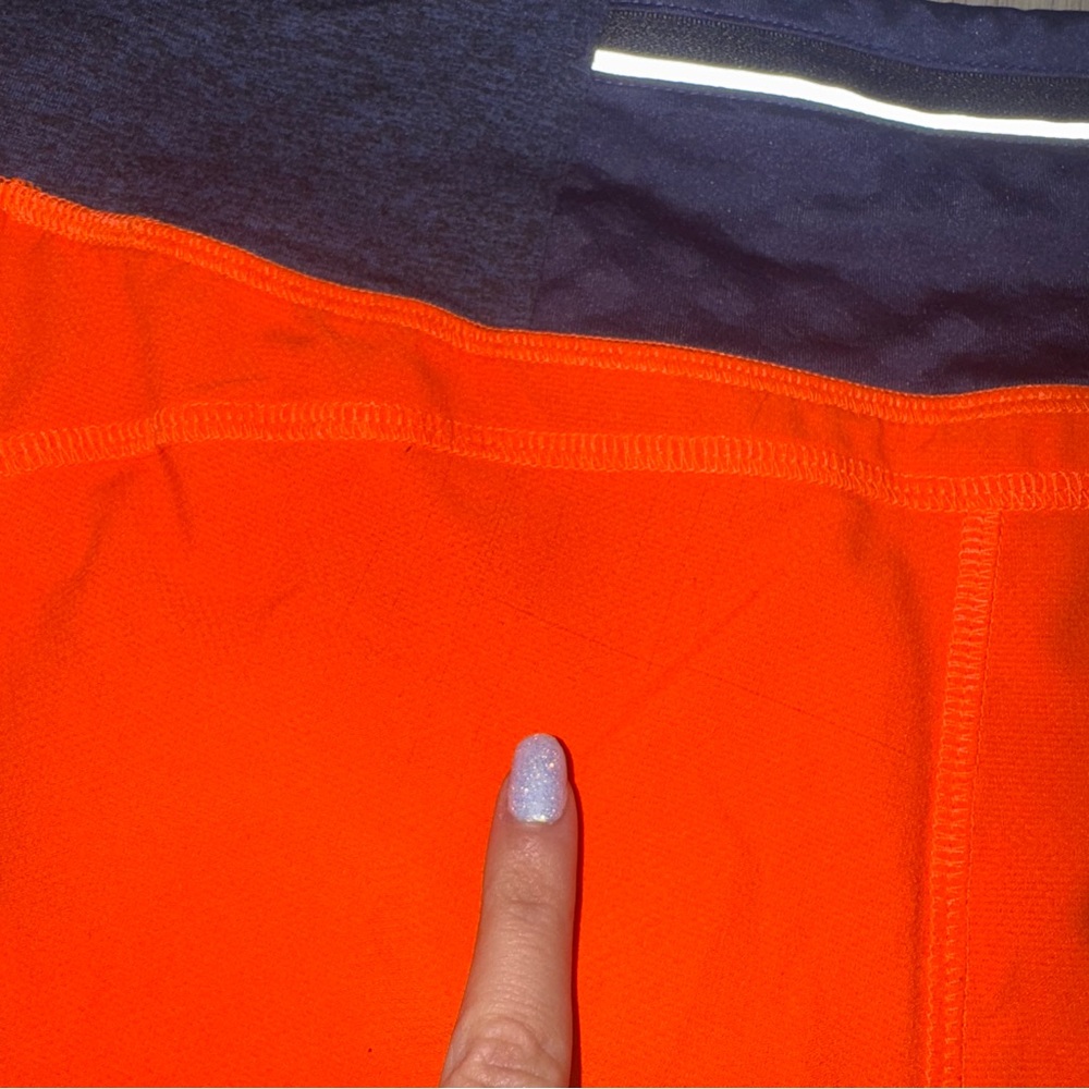 Run in Rabbit Orange & Blue Running Shorts - Size Large - Picture 7 of 7
